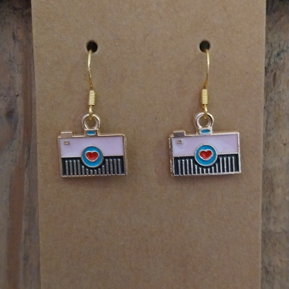 Valentine's Day Camera Earrings